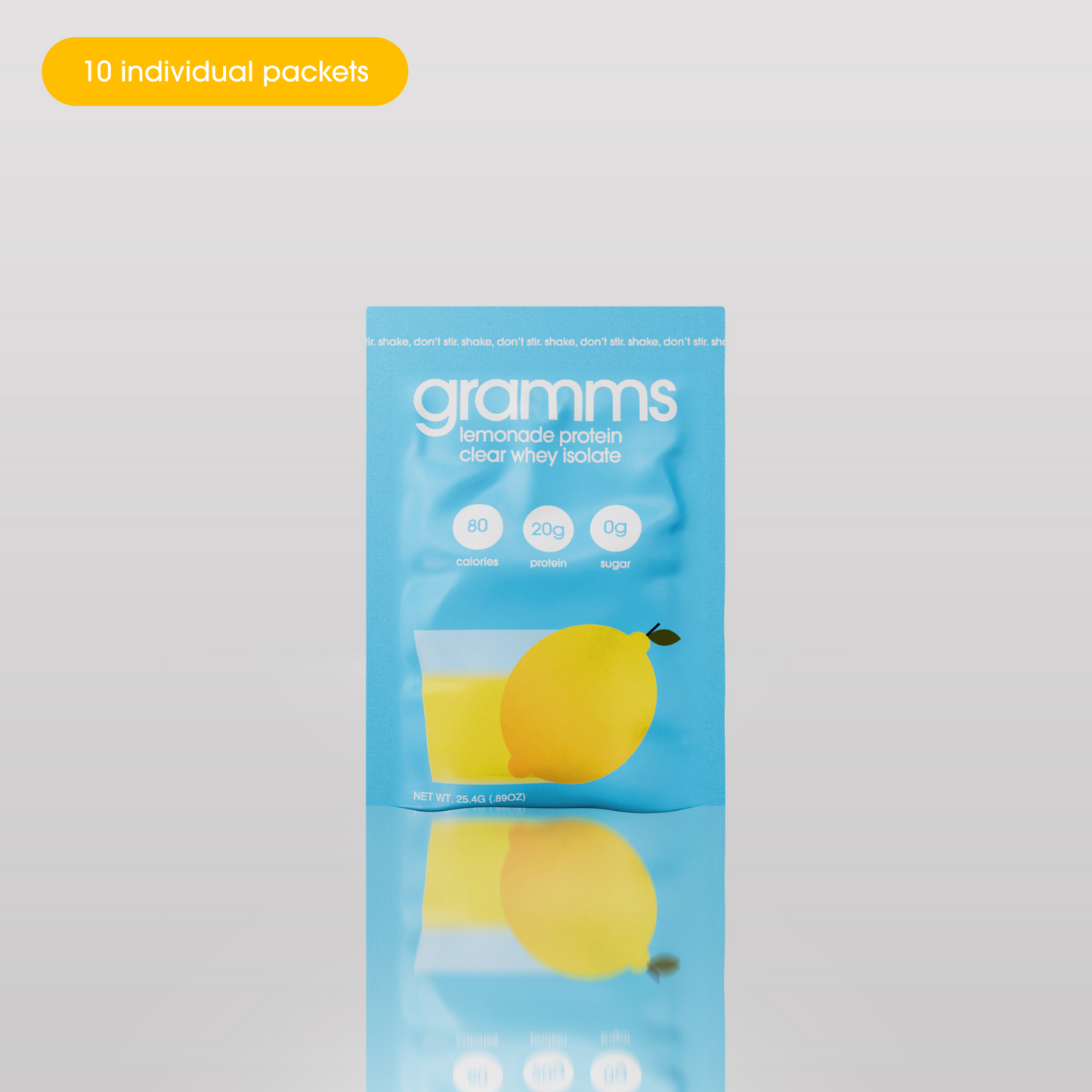GRAMMS Clear Protein Powder 20G Protein forWomen & Men | Lactose Free, Grass-Fed WheyIsolate, Gluten Free, Zero Sugar, Gut Friendly,Non-Bloating